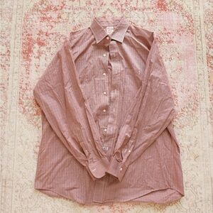 Brooks Brothers, Casual Red Button-Down Shirt - Brown